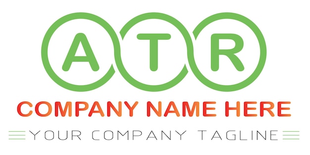Diseño de logotipo de letra ATR