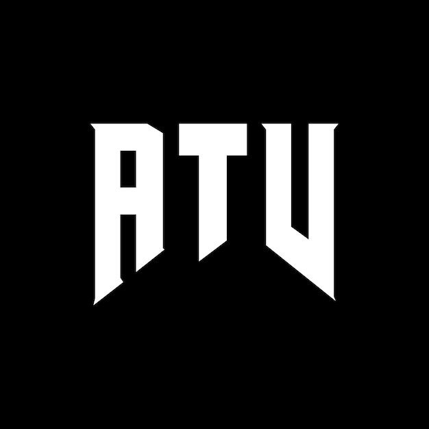 Diseño de logotipo de letra ATV para una empresa de tecnología Diseño del logotipo ATV combinación de colores blanco y negro Logotipo ATV vector ATV diseño Icono ATV ATV alfabeto ATV tipografía Diseño del Logotipo