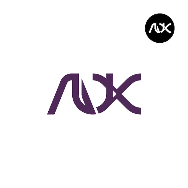 Diseño del logotipo de la letra AUX Monogram