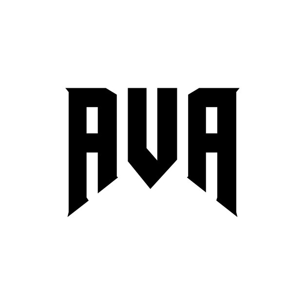 Diseño de logotipo de letra AVA para una empresa de tecnología Diseño de Logotipo AVA combinación de colores blanco y negro Diseño de diseño de logotipo AVA Vector AVA Diseño de icono AVA Alfabeto AVA Tipografía