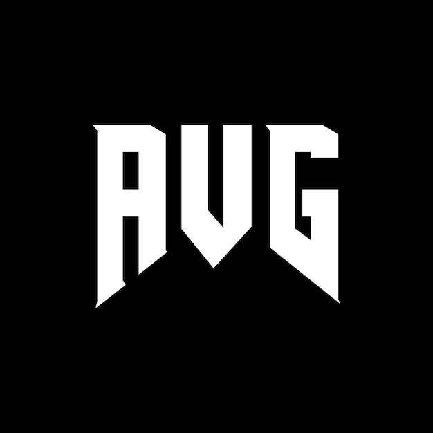 Diseño de logotipo de letra AVG para la compañía de tecnología Diseño de Logotipo AVG Combinación de colores blanco y negro Logo AVG Vector AVG Diseño Icono AVG Alfabeto AVG Tipografía diseño de logotipo AVG