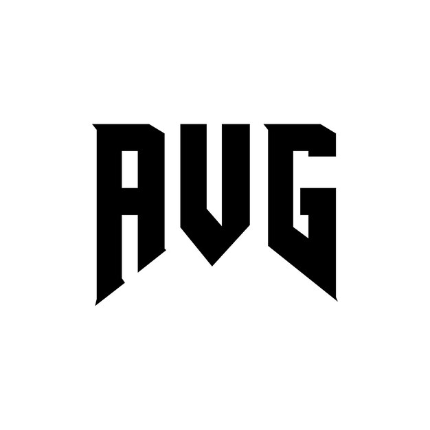 Diseño de logotipo de letra AVG para la compañía de tecnología Diseño de Logotipo AVG Combinación de colores blanco y negro Logo AVG Vector AVG Diseño Icono AVG Alfabeto AVG Tipografía diseño de logotipo AVG