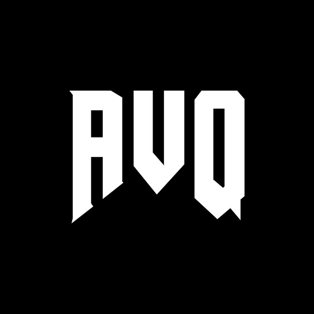 Diseño de logotipo de letra AVQ para la compañía tecnológica AVQ diseño de logotipo combinación de colores blanco y negro AVQ logotipo AVQ vector AVQ diseño AVQ icono AVQ alfabeto AVQ tipografía diseño del logotipo