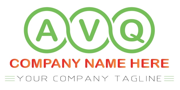 Diseño del logotipo de la letra AVQ