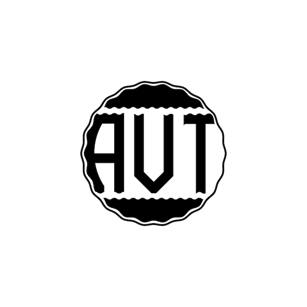 Vector diseño de logotipo de letra 'avt'