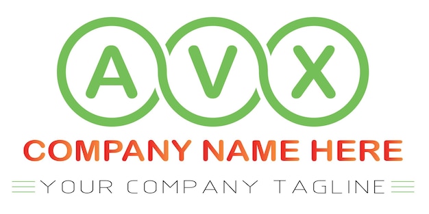 Diseño de logotipo de letra AVX
