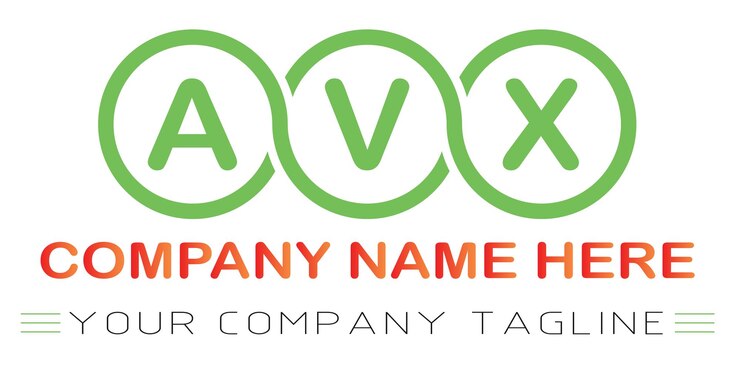 Vector diseño de logotipo de letra avx
