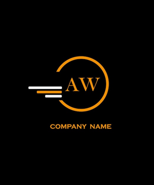 El diseño del logotipo de la letra AW es único, atractivo, creativo, moderno, inicial AW.