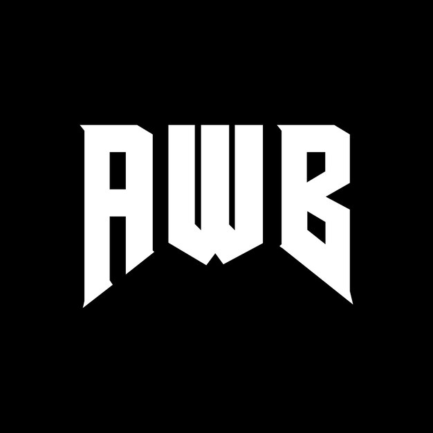 Diseño de logotipo de letra AWB para una empresa de tecnología Diseño de Logotipo AWB combinación de colores blanco y negro Diseño de diseño de logotipo AWB Vector AWB Diseño de icono AWB Alfabeto AWB Tipografía