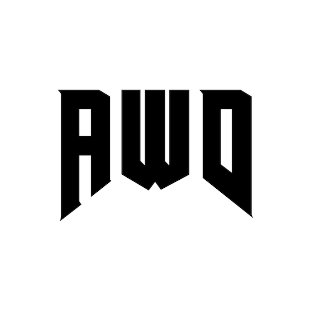 Un diseño de logotipo de letra AWD para la compañía de tecnología AWD diseño de logotipología de combinación de colores blanco y negro AWD logotipo AWD vector AWD diseño AWD icono AWD alfabeto AWD diseño del logotipo