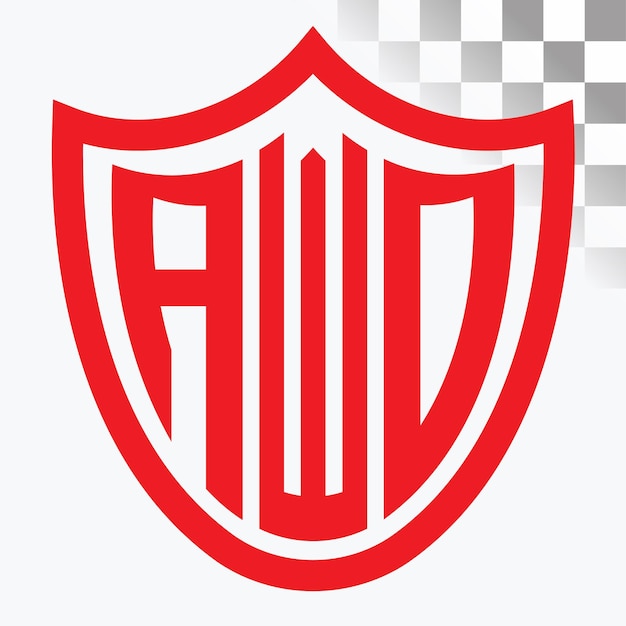Diseño de logotipo de letra AWD
