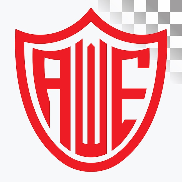 Diseño de logotipo de letra AWE