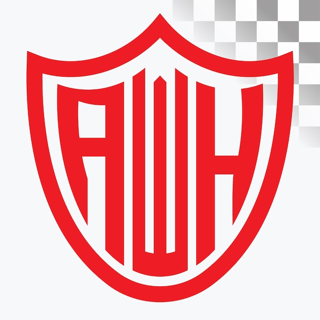 Diseño de logotipo de letra AWH