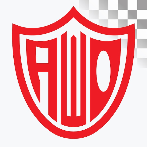 Diseño de logotipo de letra AWO