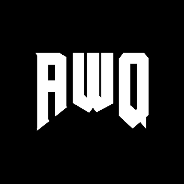 Diseño de logotipo de letra AWQ para una empresa de tecnología Diseño de Logotipo AWQ combinación de colores blanco y negro Diseño de diseño de logotipo AWQ Vector AWQ Icon AWQ Alfabeto AWQ Tipografía
