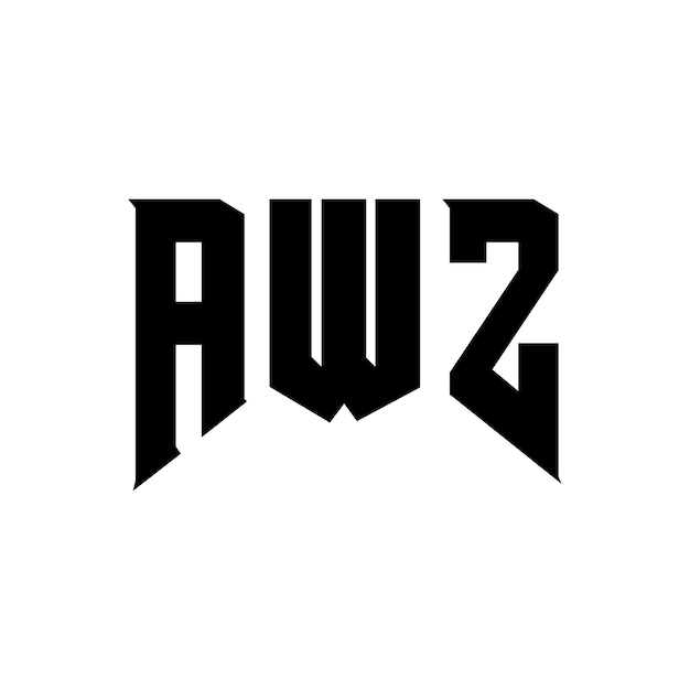 Diseño de logotipo de letra AWZ para una empresa de tecnología Diseño de Logotipo AWZ Combinación de colores blanco y negro Logo AWZ Vector AWZ Diseño de icono AWZ Alfabeto AWZ Tipo de diseño de logotipo