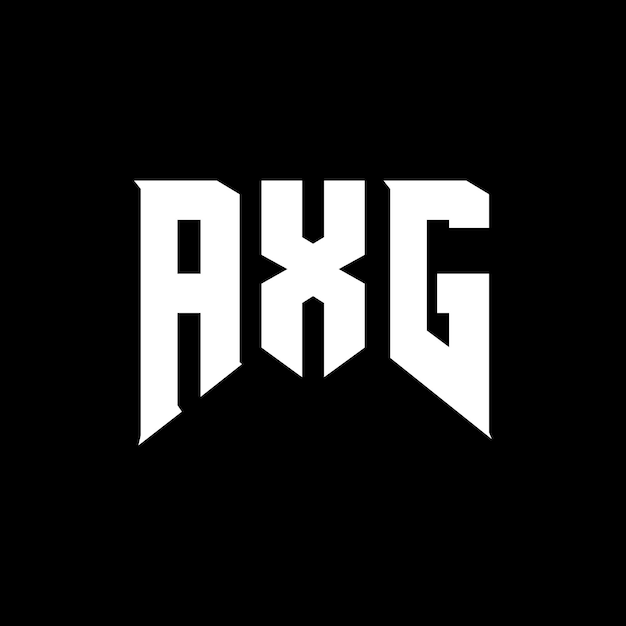Diseño de logotipo de letra AXG para la compañía de tecnología AXG diseño de logotipo combinación de colores blanco y negro AXG logotipo AXG vector AXG diseño AXG icono AXG alfabeto AXG tipografía diseño de Logotipo