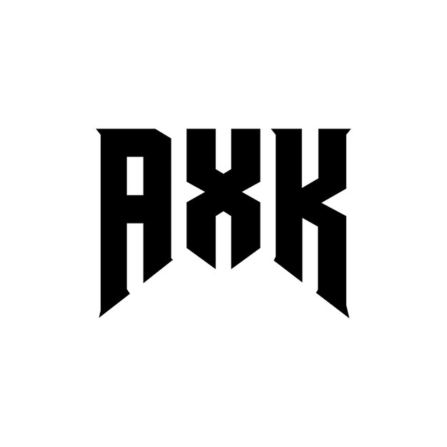Diseño de logotipo de letra AXK para la compañía de tecnología AXK diseño de logotipo combinación de colores blanco y negro AXK logotipo AXK vector AXK diseño AXK icono AXK alfabeto AXK tipografía diseño de logotip