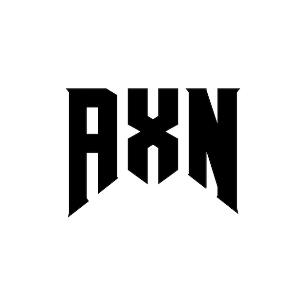 Diseño de logotipo de letra AXN para la compañía de tecnología AXN diseño de logotipo combinación de colores blanco y negro AXN logotipo AXN vector AXN diseño AXN icono AXN alfabeto AXN tipografía diseño de logotip