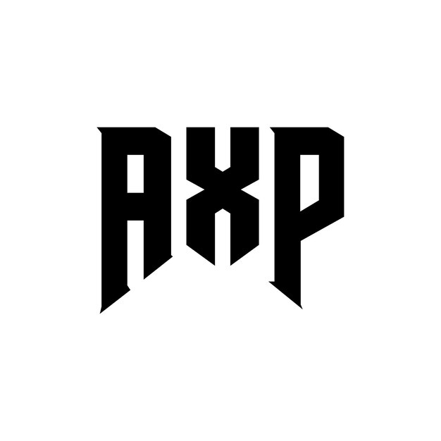 Diseño de logotipo de letra AXP para una empresa de tecnología Diseño del logotipo AXP combinación de colores blanco y negro Logotipo A XP vector AXP Diseño del icono AXP Alfabeto AXP Tipo de diseño del logotipo