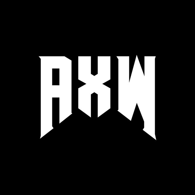 Diseño de logotipo de letra AXW para la compañía de tecnología AXW diseño de logotipo combinación de colores blanco y negro AXW logotipo AXW vector AXW diseño AXW icono AXW alfabeto AXW tipografía diseño de Logotipo