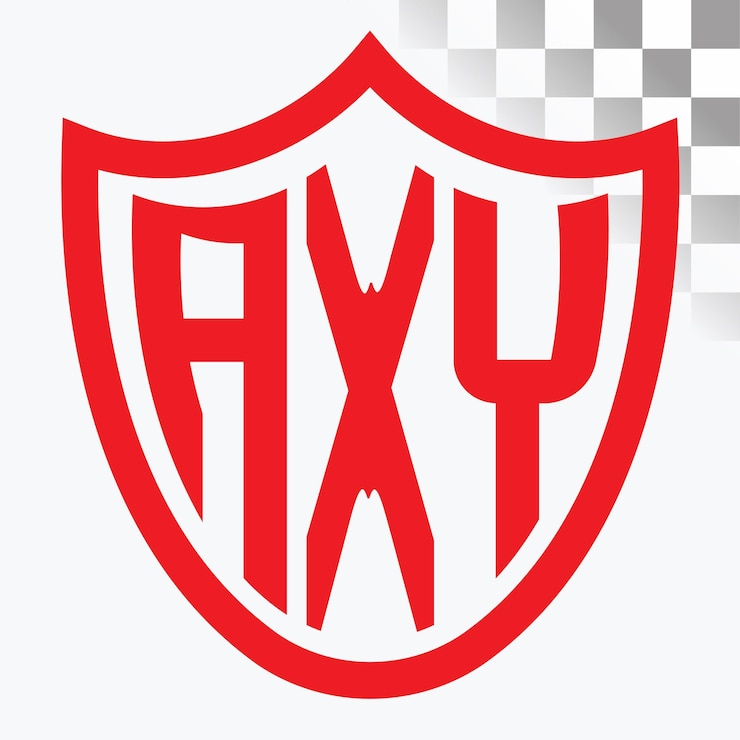 Vector diseño de logotipo de letra axy