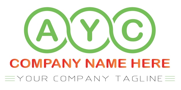 Diseño de logotipo de letra AYC