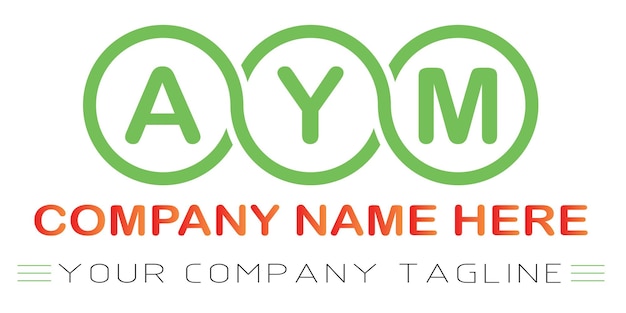 Diseño de logotipo de letra AYM