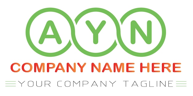Diseño de logotipo de letra AYN