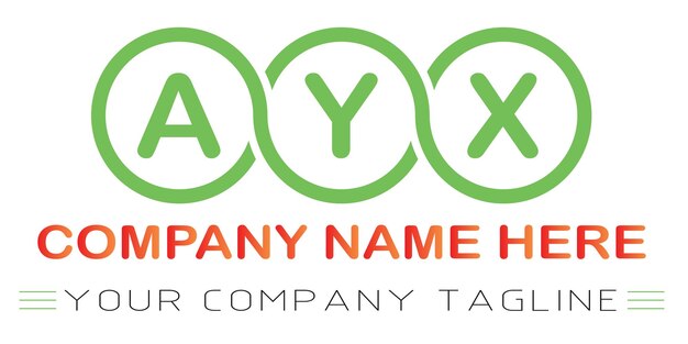 Diseño de logotipo de letra AYX