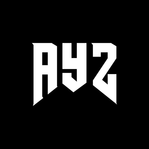 Diseño de logotipo de letra AYZ para la compañía de tecnología Diseño del logotipo de AYZ combinación de colores blanco y negro Logotipo AYZ vector AYZ diseño Icono AYZ alfabeto AYZ tipografía Diseño del Logotipo