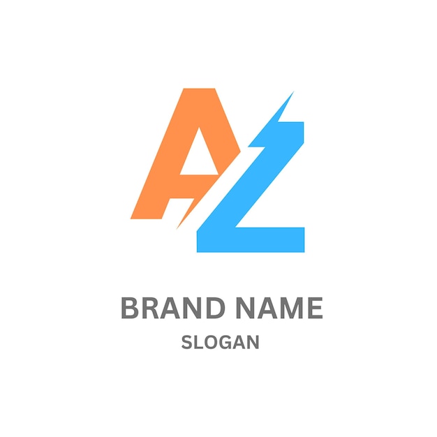 Diseño del logotipo de la letra AZ221 AZ