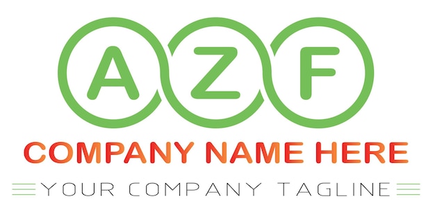 Vector diseño de logotipo de letra azf