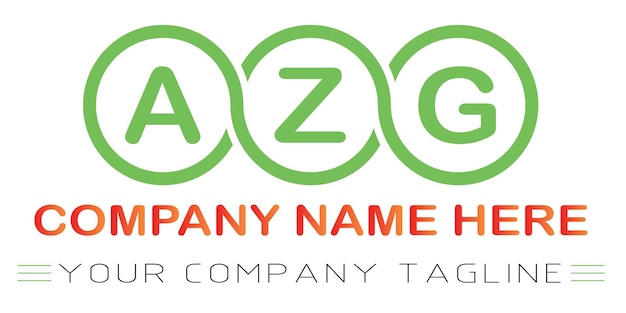 Vector diseño de logotipo de letra azg