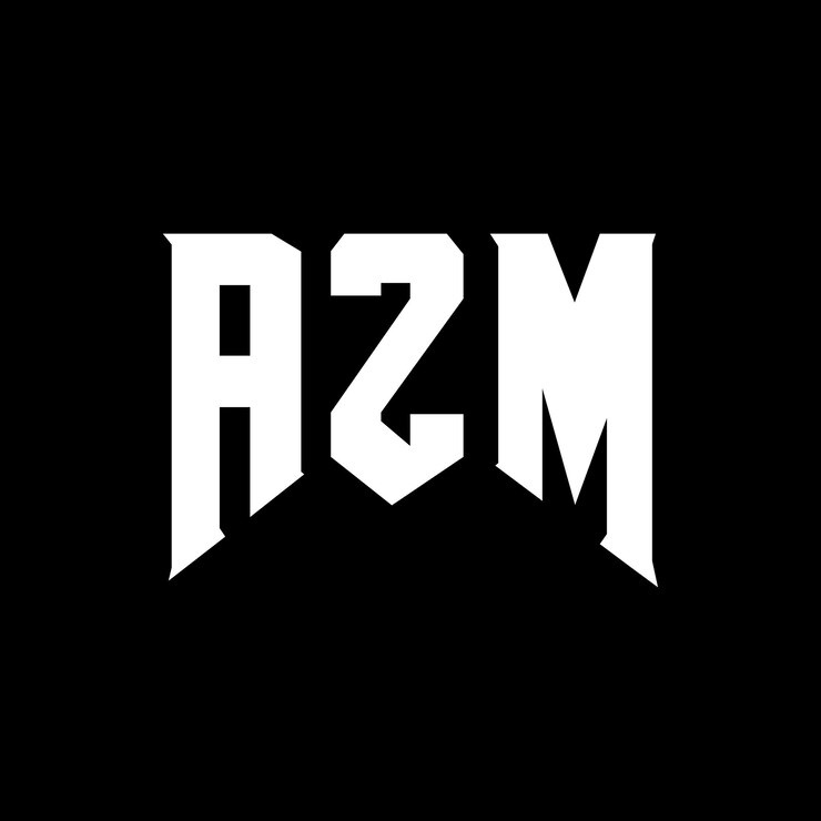Vector diseño de logotipo de letra azm para una empresa de tecnología diseño del logotipo azm combinación de colores blanco y negro logotipo azm vector azm diseño del icono azm alfabeto azm tipografía diseño del logotipo