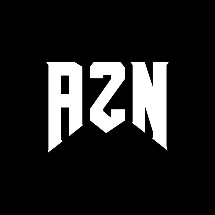 Vector diseño de logotipo de letra azn para una empresa de tecnología diseño del logotipo azn combinación de colores blanco y negro logotipo azn vector diseño azn icono azn alfabeto azn tipo de diseño del logotipo