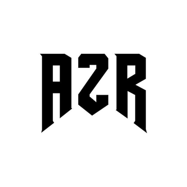 Diseño de logotipo de letra AZR para una empresa de tecnología Diseño de Logotipo AZR combinación de colores blanco y negro Logotipo AZ R vector Diseño de LOGO AZR icono AZR alfabeto AZR tipografía Diseño de Logos AZR