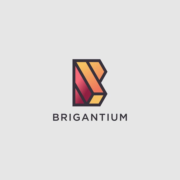 Diseño de logotipo de letra B abstracto moderno. Icono mínimo basado en la inicial B.