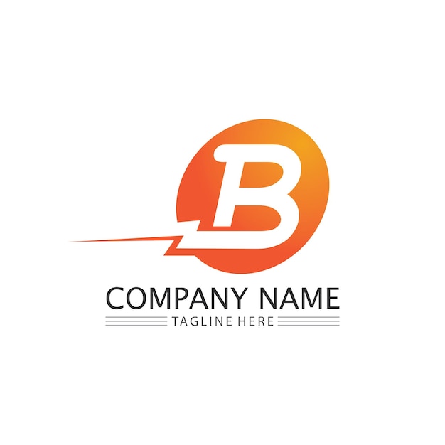 Diseño de logotipo de letra B y b con concepto moderno Plantilla de ilustración de vector de letra b de icono