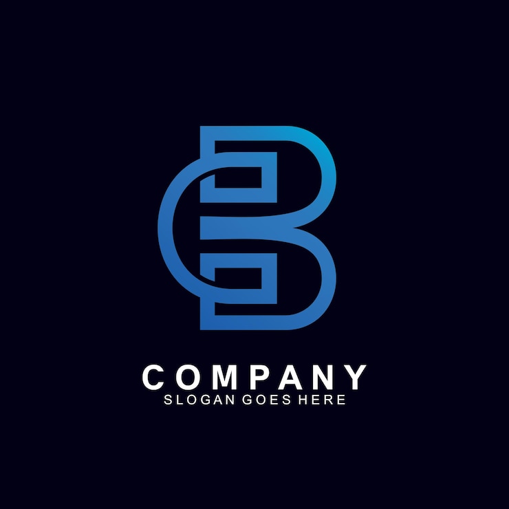 Vector diseño de logotipo letra b y c