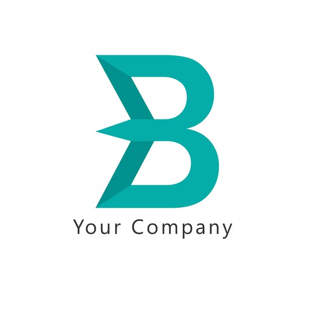 Diseño de logotipo de la letra B de color azul Diseño del logotipo de un archivo eps de la empresa