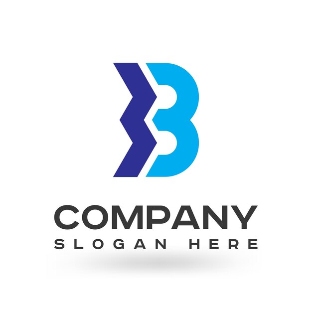 Diseño de logotipo de letra B colorido moderno Elementos de plantilla vectorial Corporativo moderno único