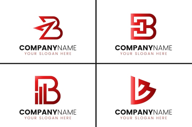 Diseño de logotipo de letra b creativa