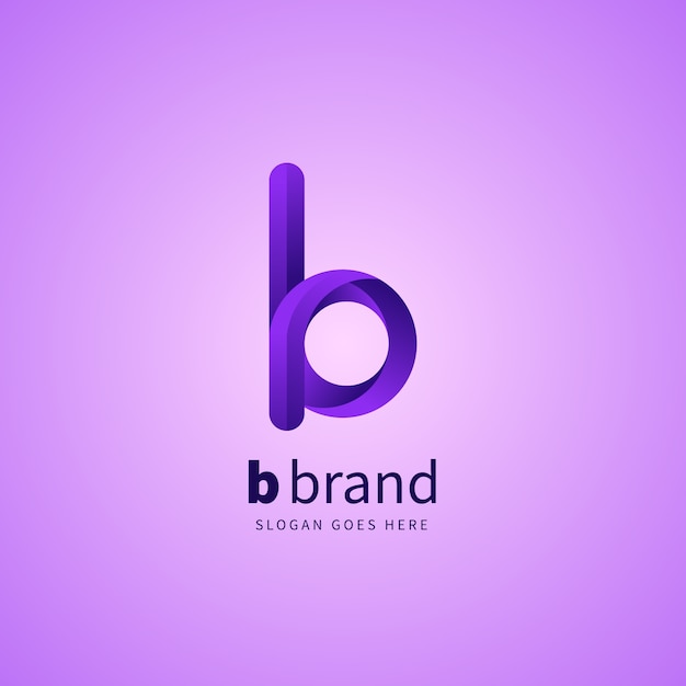 Vector diseño de logotipo letra b dibujado a mano