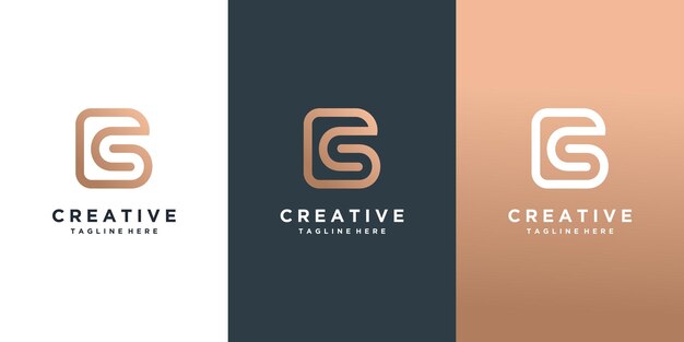 Diseño de logotipo de letra b con estilo de línea creativa vector premium