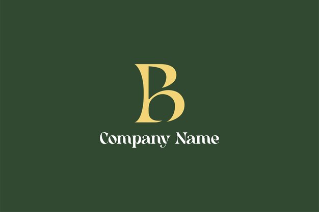 diseño de logotipo de letra b geométrica de lujo