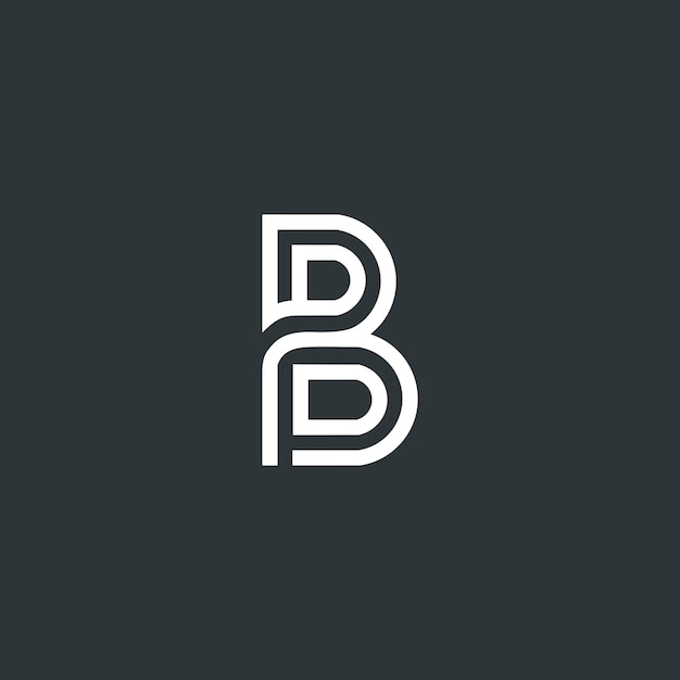 Diseño del logotipo de la letra B con idea creativa