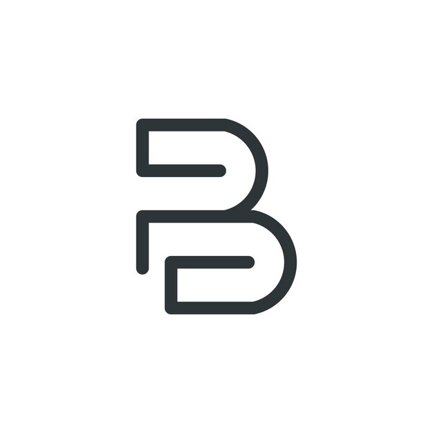 Diseño del logotipo de la letra B con idea creativa