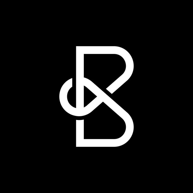 Diseño de logotipo de la letra B moderna con líneas superpuestas