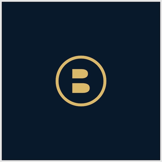 diseño del logotipo de la letra b simple